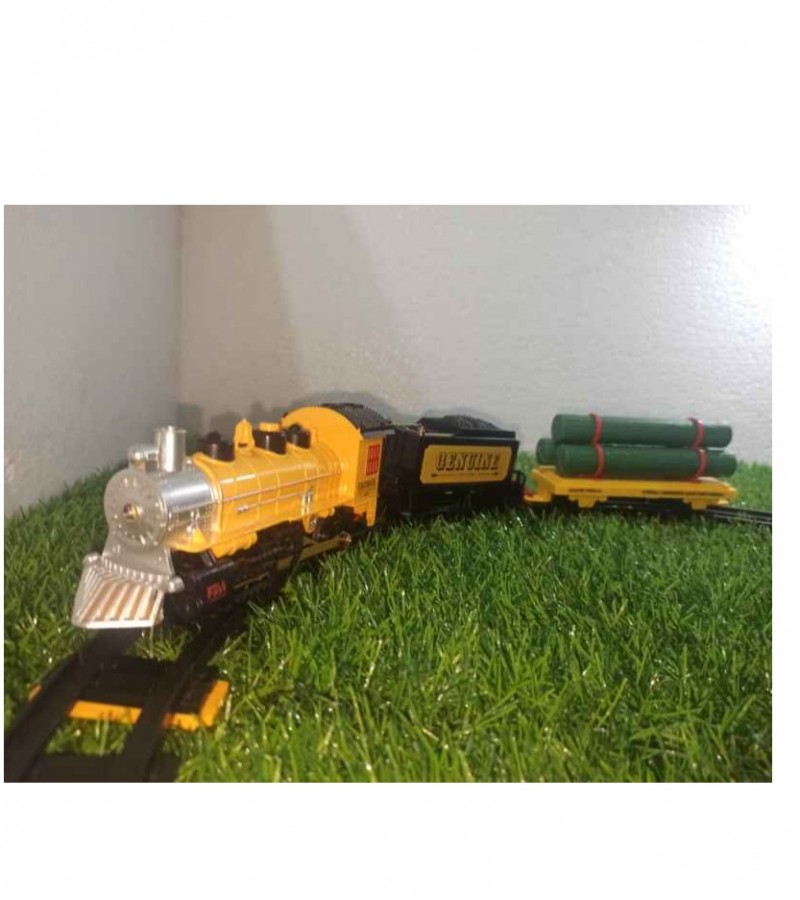 Battery Operated Train Track Toy With Headlight & Sounds for Kids