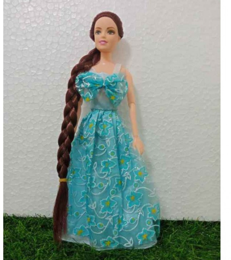 Beautiful Long Hair 12 inch Bendable Doll with Elbow and Knees Bending