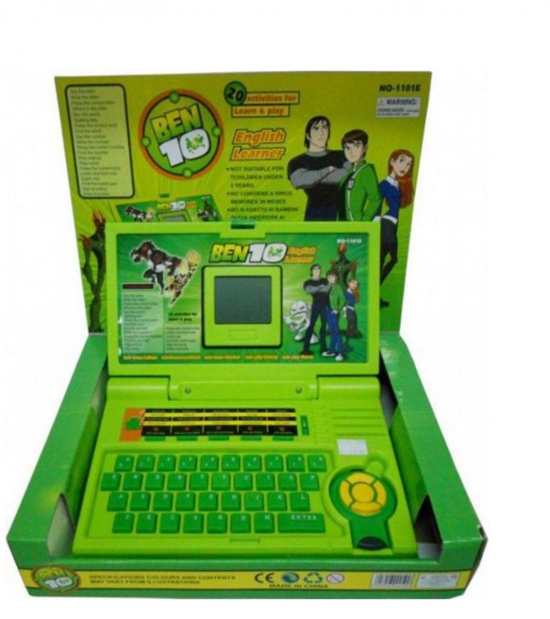 Ben 10 English Learning & Education Laptop for Kids with 20 Activities of Play & Educational