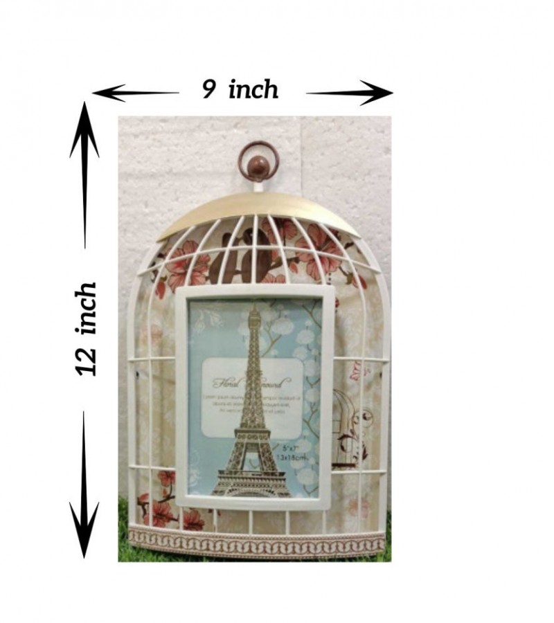 Bird Cage Style PVC Photo Frame for Decoration Wall Hanging & Table