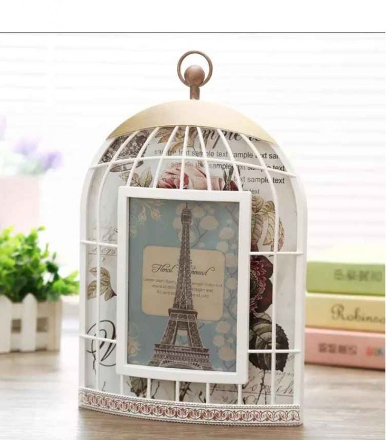 Bird Cage Style PVC Photo Frame for Decoration Wall Hanging & Table