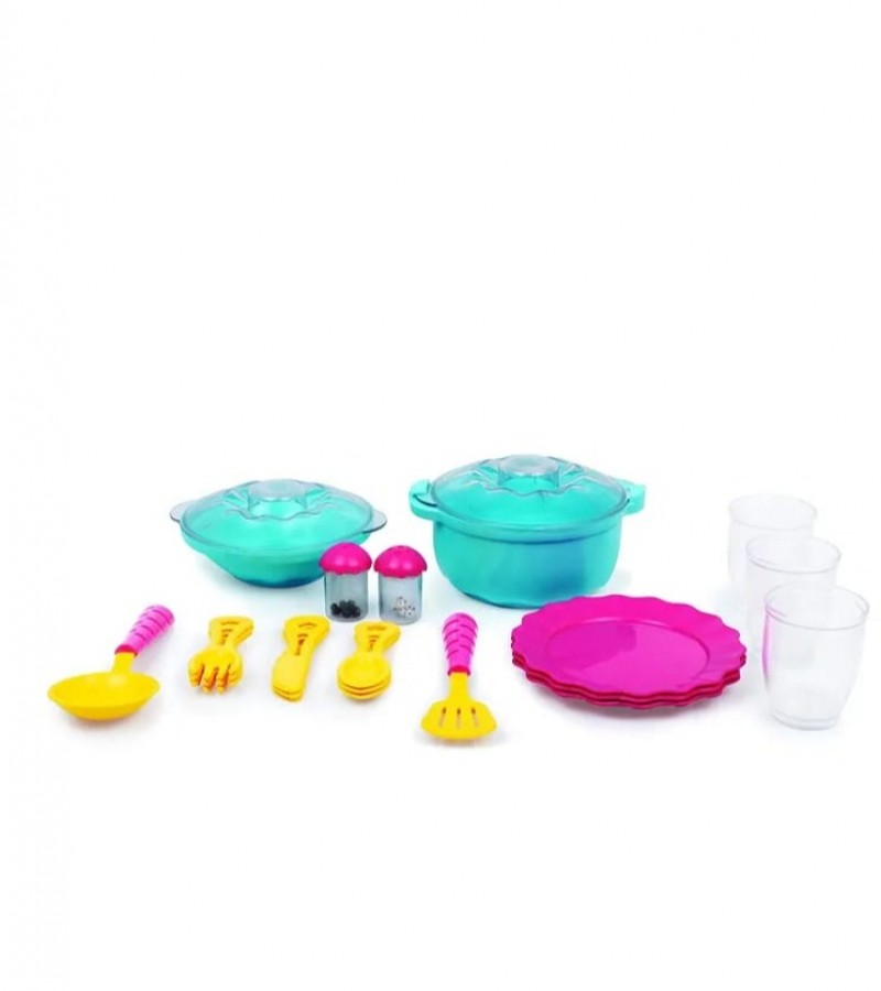 Colorful Dream Kitchen Set, 20 Pcs Crockery Set for kids