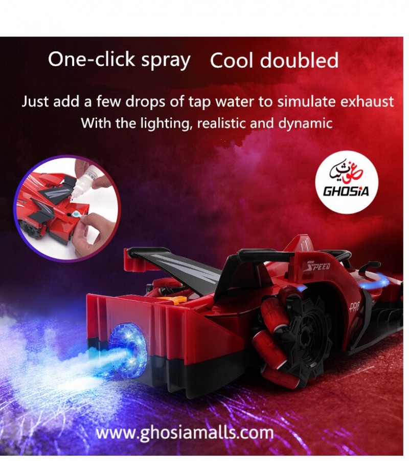 Drift spray Formula Model 1:18 Scale High-Speed Rechargeable & Remote Control Racing Car