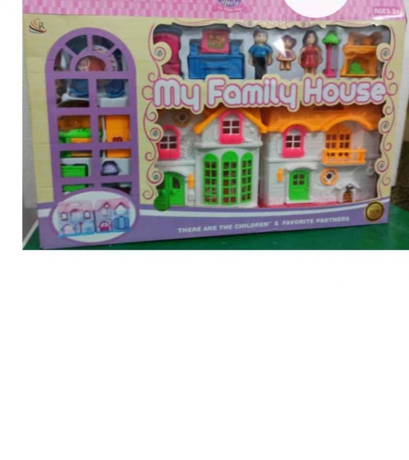 Electronic Happy Family Doll House For Girls