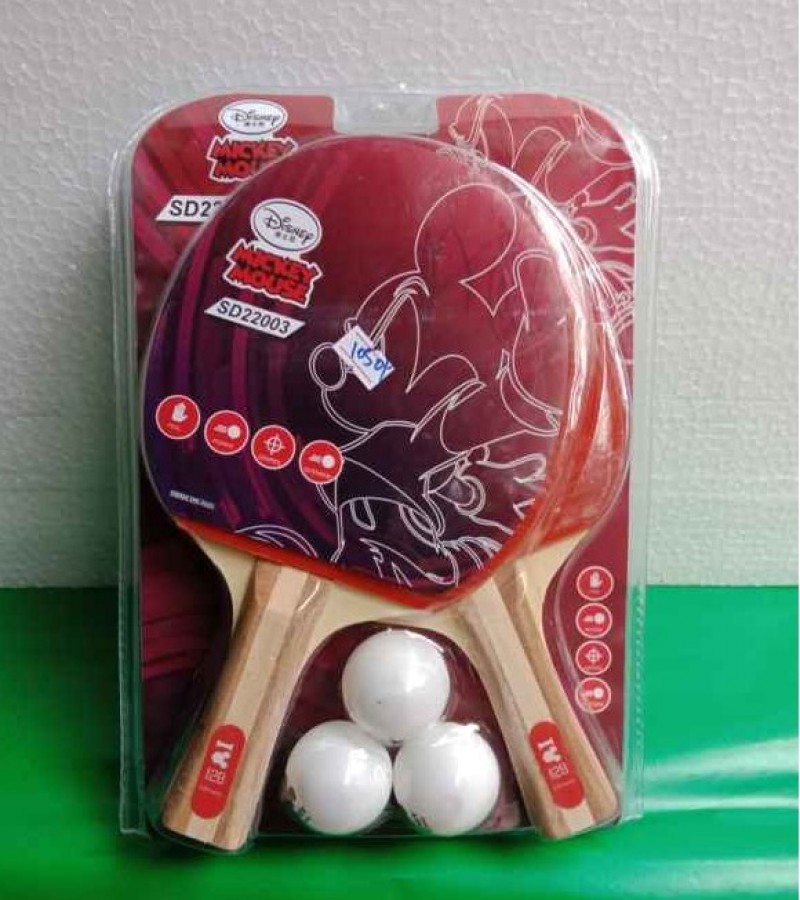 HI Quality Branded Table Tennis Racket Pair With 3 Balls SD 2203