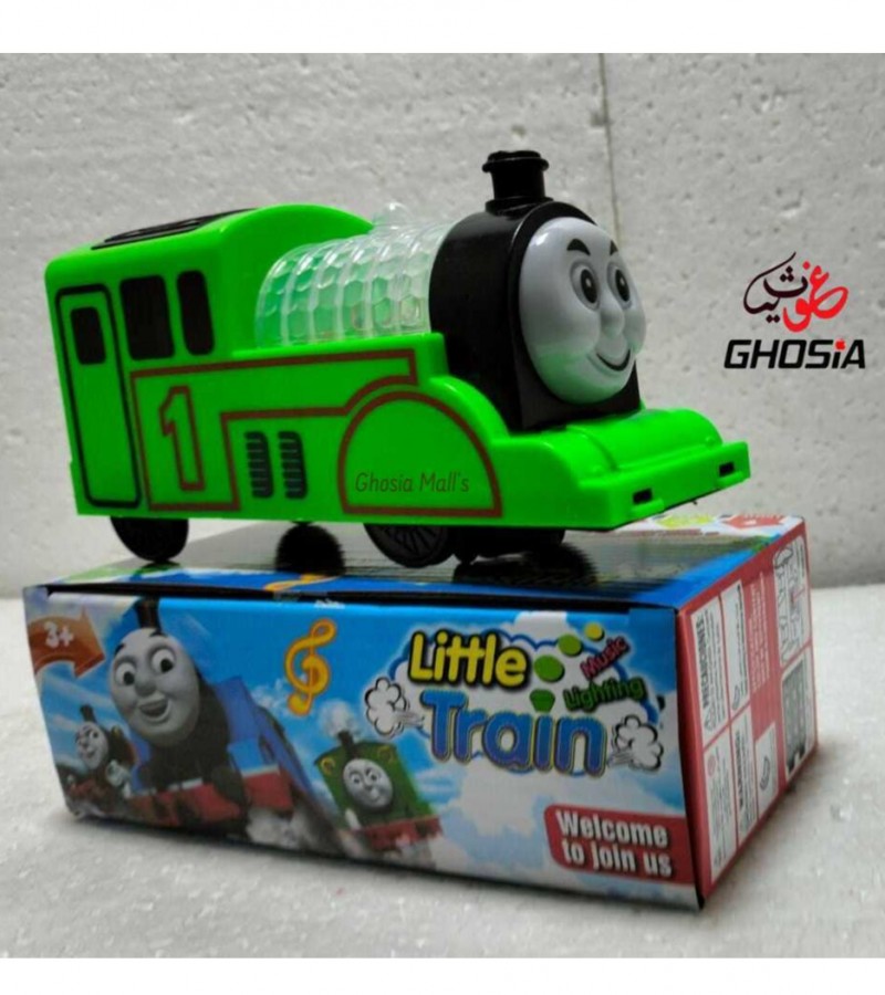 Kids Little Toy Train With Colorful Lights & Sounds Bump & Go Play Train