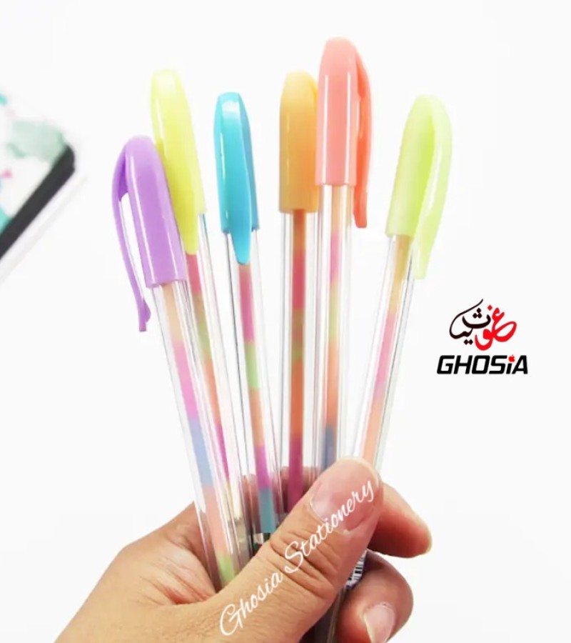 Korean Color Gel Pen Rainbow Highlighter Candy Color Changing Highlighter Pens