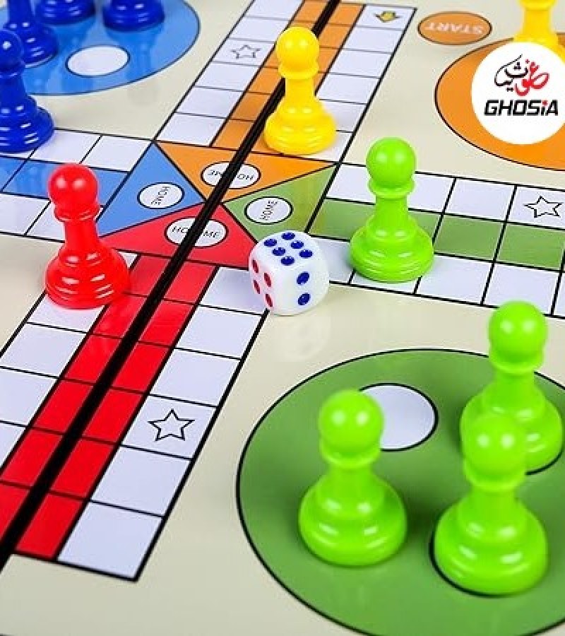 Magnetic Ludo Game Board 4 Player Game Set, Family Ludo Learning Game for Kids and Adults