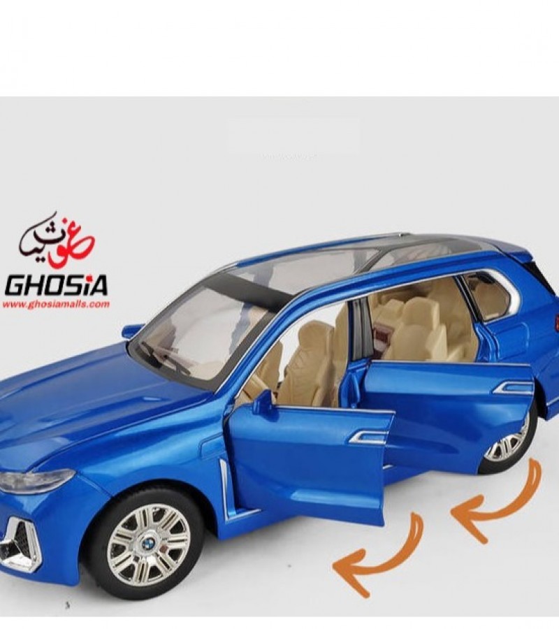 Metallic Car With 6 Door Opening System BMW 1:28 Scale With Flashing Lights Headlight/Backlight