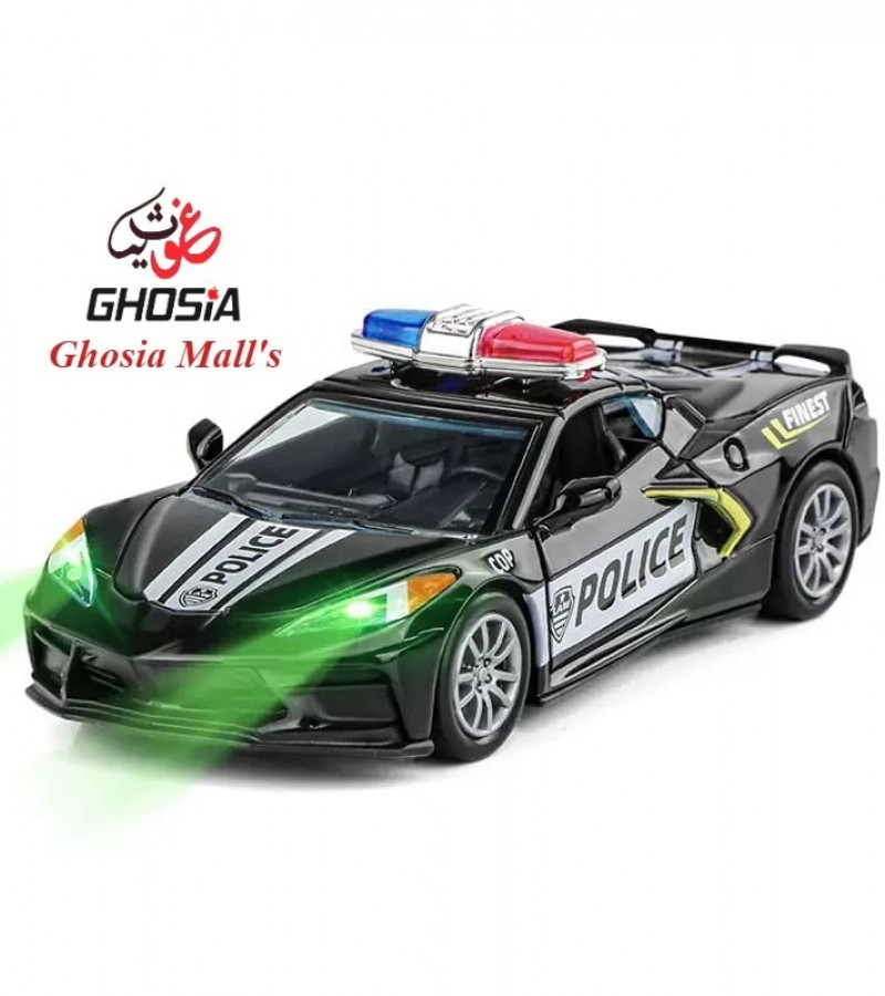 Mini Die cast Police Car Metallic Die cast Car Toy For Kids With Lighting And Sound Effects