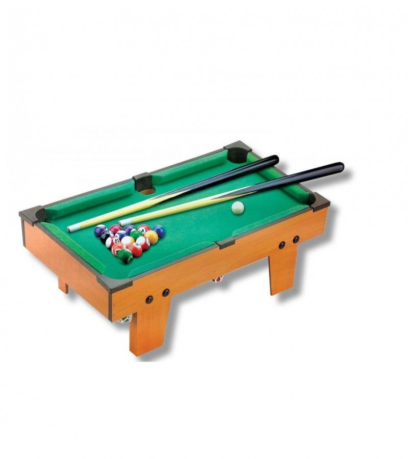 Mini Tabletop Pool Set- Billiards Game Includes Game Balls, Sticks, Chalk, Brush and Triangle