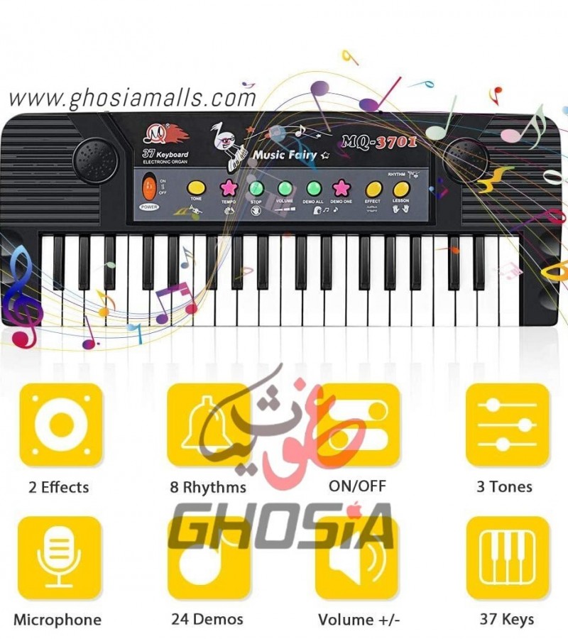 Piano Keyboard 37 Keys Electronic Keyboard with Microphone