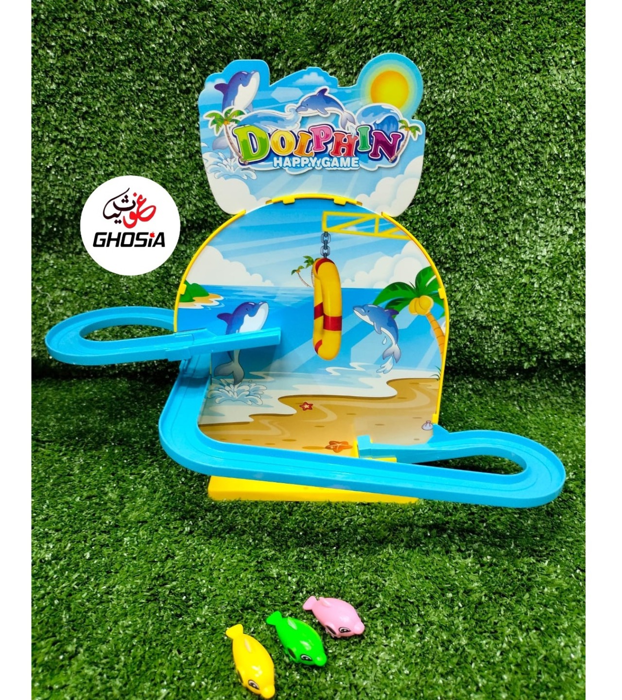 Playful Jumping Dolphin Playset Magnetic Fish DIY Track Set with Cheerful Music & Colorful Fish