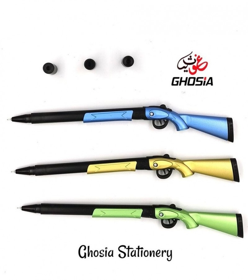 PUBG Rifle Style Gel Pen Cute stationary, Action Pen For kids Foldable Design Gun Pen For Kids