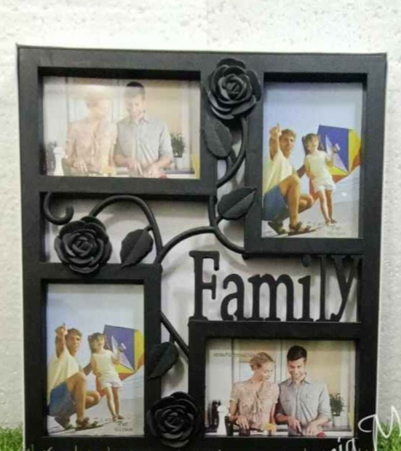 PVC 4 in one Happy Family Photo Frame Set for Room and Home Décor - 21436