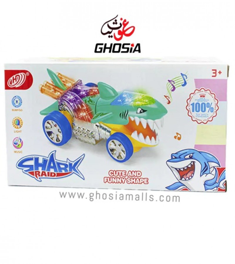 Shark Raid Car For Kids With Bump & Go feature, Lighting And Sounds