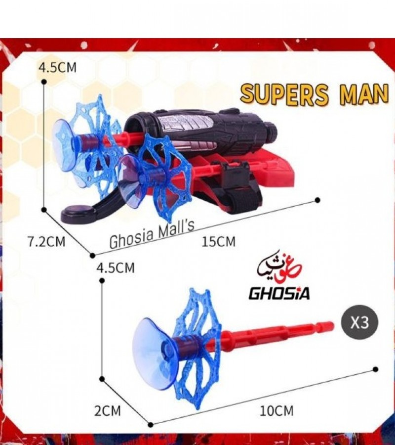 Super Hero Spiderman Wrist transmitter Soft Spider Web Darts Shooter Kids Action Play Toys