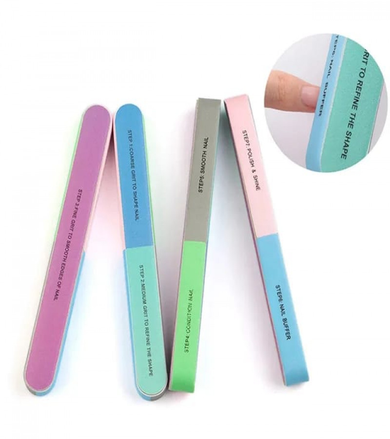 1PC Nail Filer Buffer Six Side Pedicure Manicure Nail Art Sanding File Tips Polish Nail Buffer Block Shiner Polisher Manicure