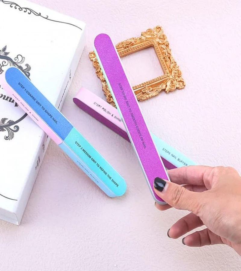 1PC Nail Filer Buffer Six Side Pedicure Manicure Nail Art Sanding File Tips Polish Nail Buffer Block Shiner Polisher Manicure