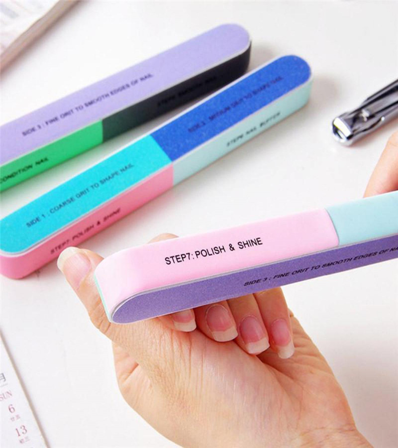 1PC Nail Filer Buffer Six Side Pedicure Manicure Nail Art Sanding File Tips Polish Nail Buffer Block Shiner Polisher Manicure