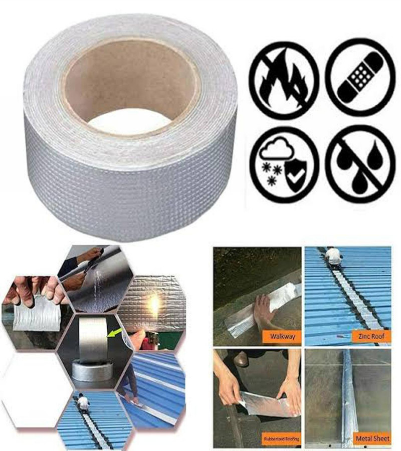 Aluminum Foil Butyl Rubber Tape Stop Leak Stick Waterproof Repair Super Nano Tape Self Adhesive for Roof Hose Repair Flex Tape