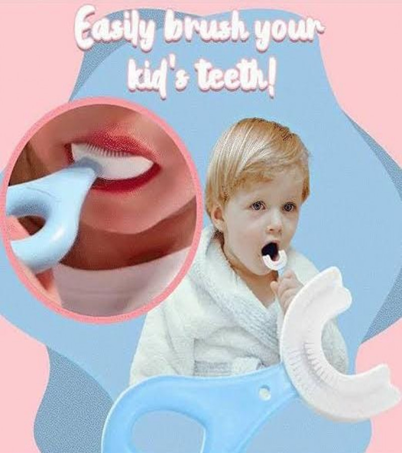 Child teeth brush, Baby Toothbrush Children's Teeth Cleaning Brush Kids U-Shaped Toothbrush For Children Mouth Oral Cleaning Brush