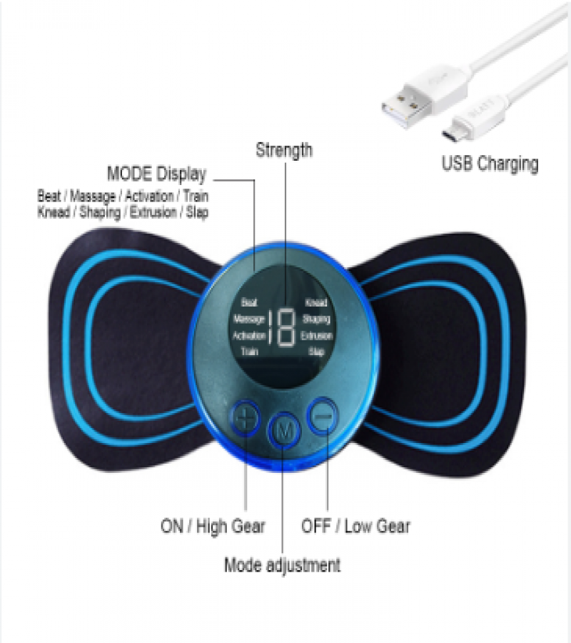 Electric EMS Body Massager Mat/Pad - Neck & Back Therapy/Reflexology Pain Foot Massager