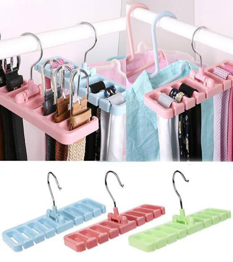 Hook Holder Rack Storage Hanger Space Saver Hanger Tie Belt rotating Scarf Holder Hook