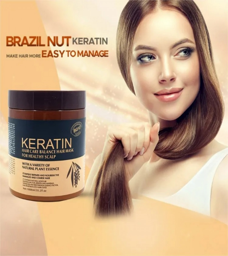 Keratin shampoo +keratin hair mask 2 pcs deal Keratin Hair Care Balance Hair Mask & Hair Treatment – (500ml)