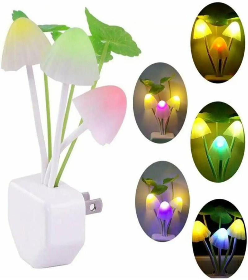 New automatic Fashion Night Light Romantic Multi Colorful Sensor LED Mushroom Night Light Wall Lamp Mashroom Lamp