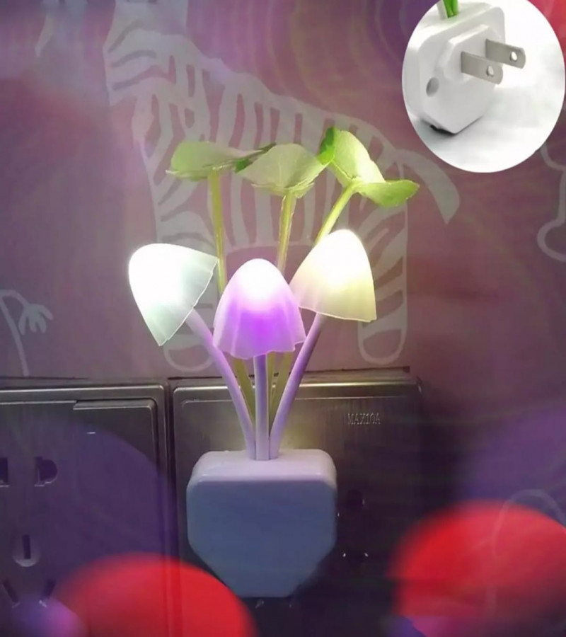 New automatic Fashion Night Light Romantic Multi Colorful Sensor LED Mushroom Night Light Wall Lamp Mashroom Lamp
