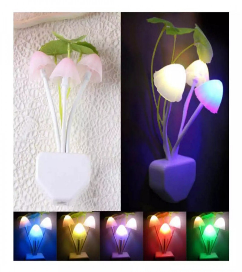 New automatic Fashion Night Light Romantic Multi Colorful Sensor LED Mushroom Night Light Wall Lamp Mashroom Lamp