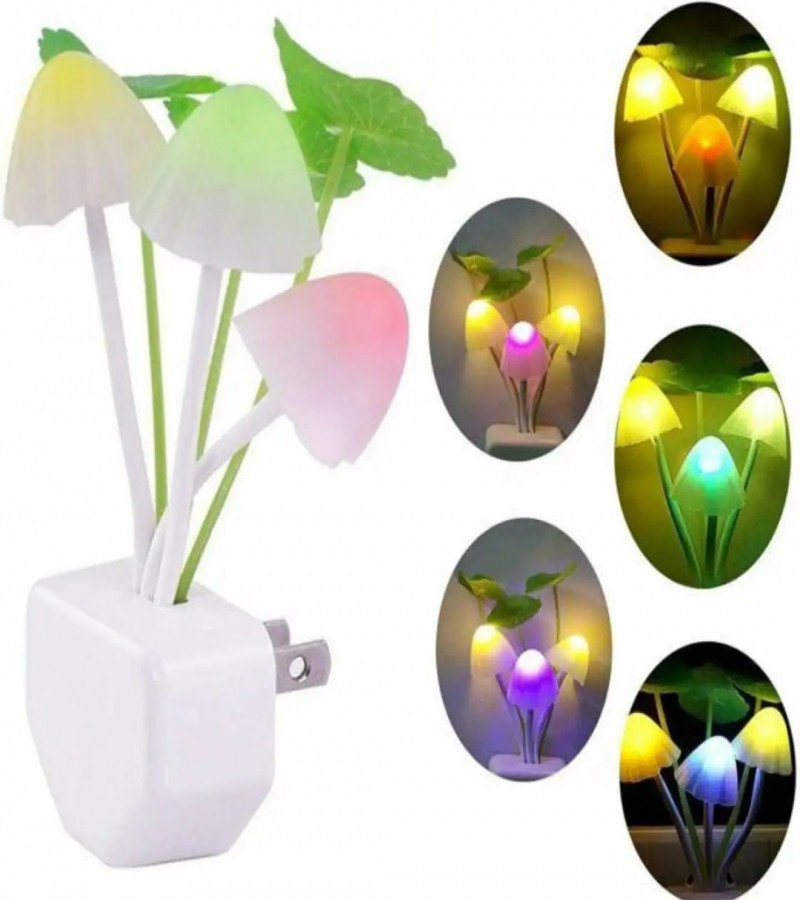 New automatic Fashion Night Light Romantic Multi Colorful Sensor LED Mushroom Night Light Wall Lamp Mashroom Lamp