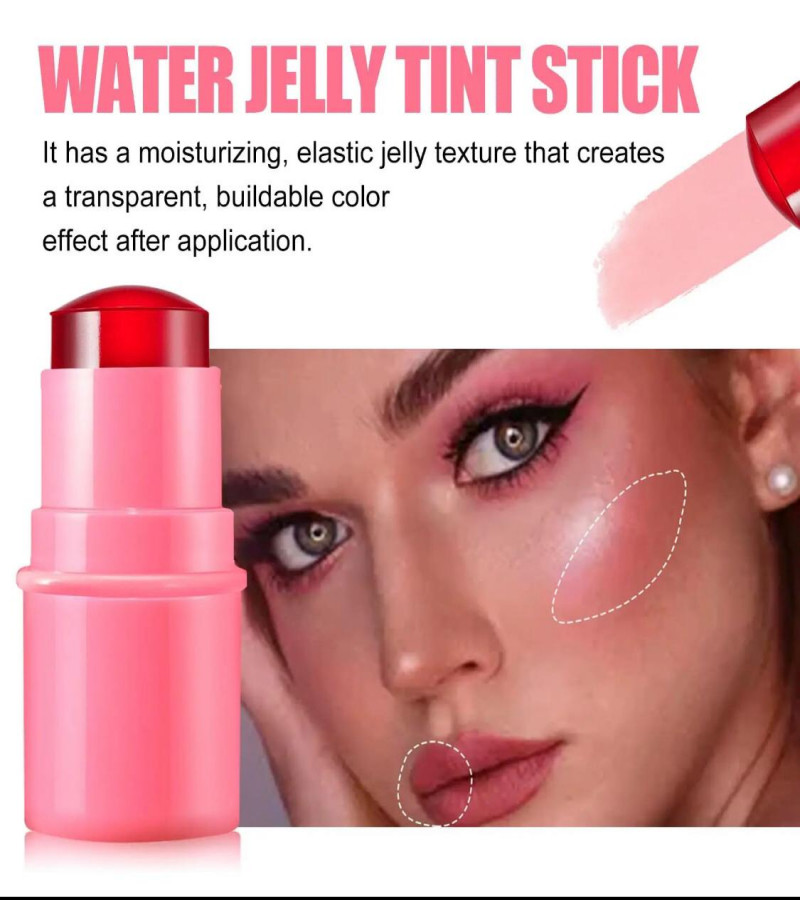 Pack of 04 Cheek Lip Tinted Moistured Blush Stick Eyes Cheek Lip Brighten Cream Water Jelly Tint Stick Matte Contour Makeup