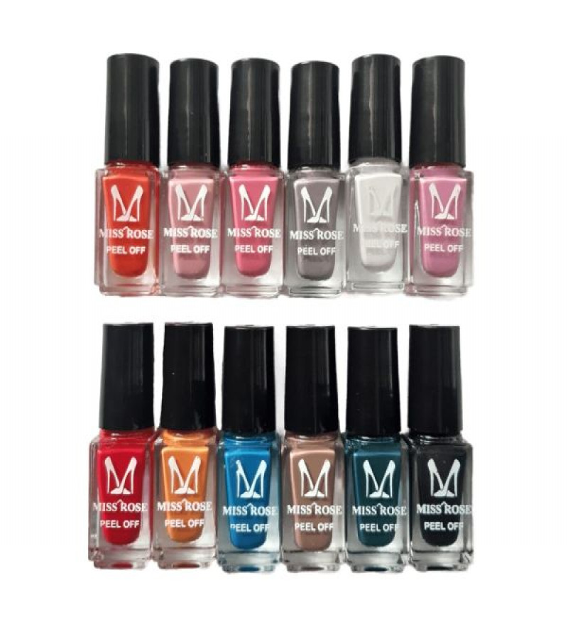 Pack of 24 peel off Nailpaints, branded quality, multicolor, 24 in1 girls nailpaint, easy to apply and remove, best gift for her