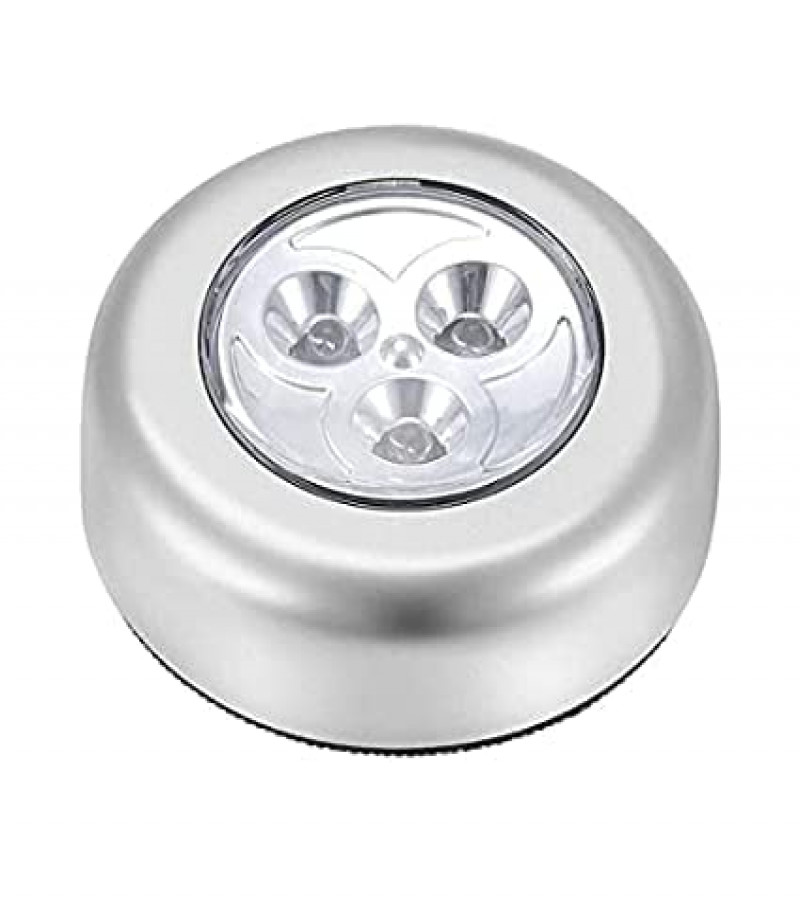 [PACK OF 3 ] Mini Wireless 3 LED Light Push Touch Lamp Kitchen Cabinet Closet Night Wall Tap Light Led tap touch light