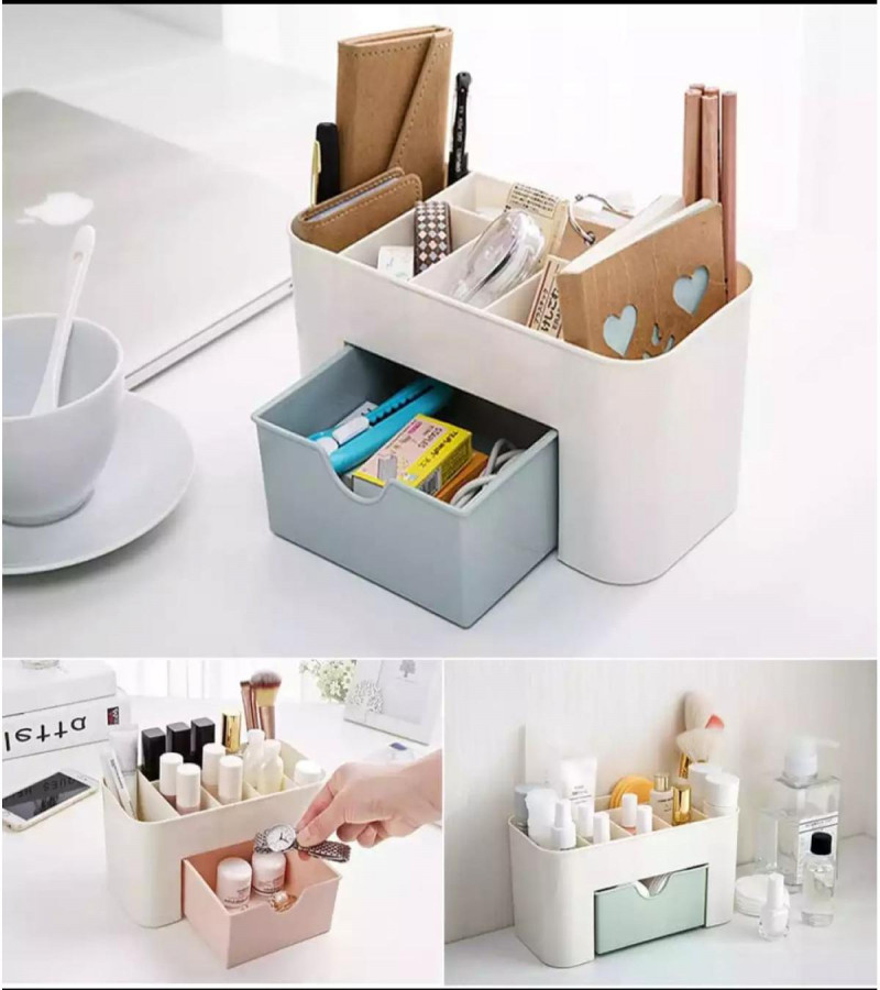 Plastic Makeup Storage Box Cosmetic Organizer Jewelry Box Small Drawer Office Home Miscellaneous, Organizer Storage Container