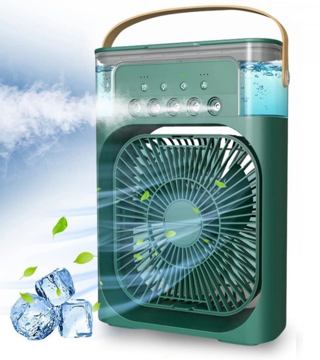 Portable 3 In 1 Fan Air Cooler with Humidifier & Night Light | Mist Fan
