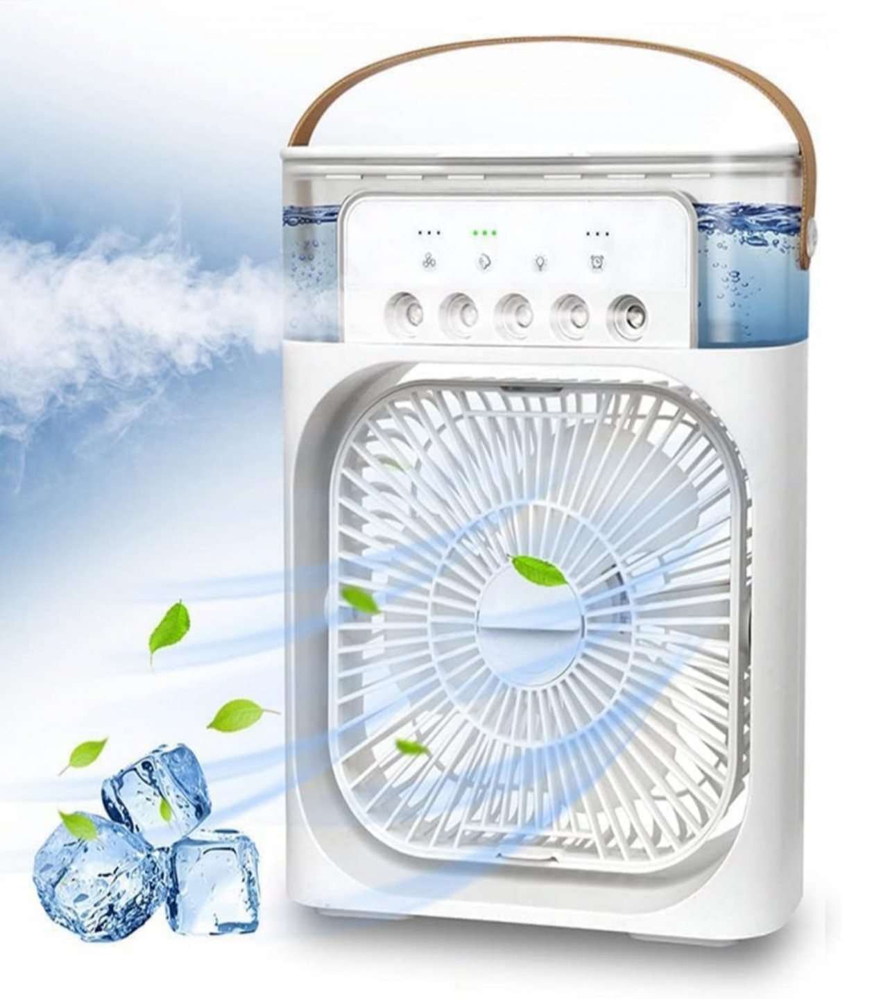 Portable 3 In 1 Fan Air Cooler with Humidifier & Night Light | Mist Fan