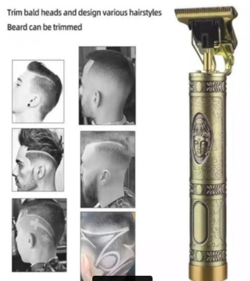 Professional Golden Hair Trimmer for Men- Hair Clipper Low Noise Rechargeable Best Hair CLIPPER and Beard Styling Shaving Machine