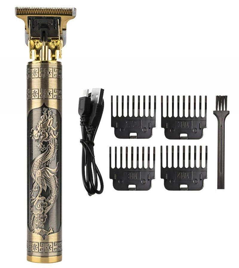 Professional Golden Hair Trimmer for Men- Hair Clipper Low Noise Rechargeable Best Hair CLIPPER and Beard Styling Shaving Machine