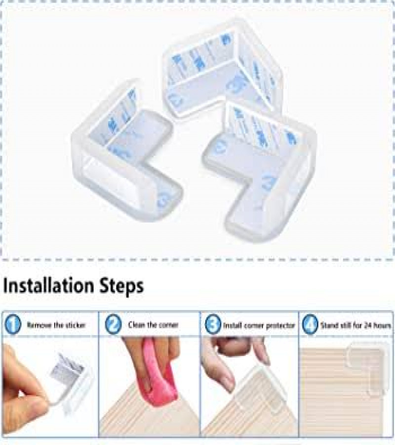 Silicone Table Corner Protector for Kids Safety Table Corner Covers for Glass Table - Baby Safety Equipment
