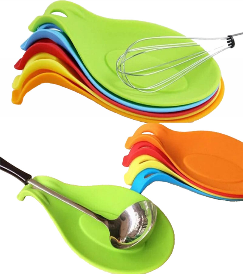 Spoon Holders Fork Spatula Rack Shelf Organizer Plastic Spoon Rest Chopsticks Holder Non-slip Spoons Pad