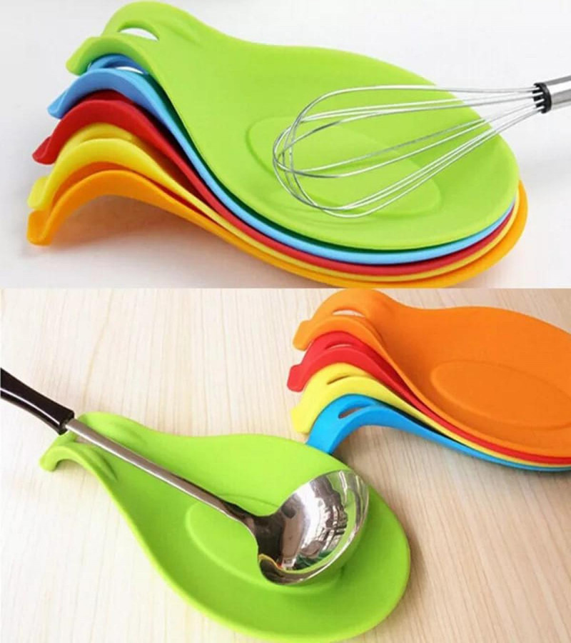 Spoon Holders Fork Spatula Rack Shelf Organizer Plastic Spoon Rest Chopsticks Holder Non-slip Spoons Pad