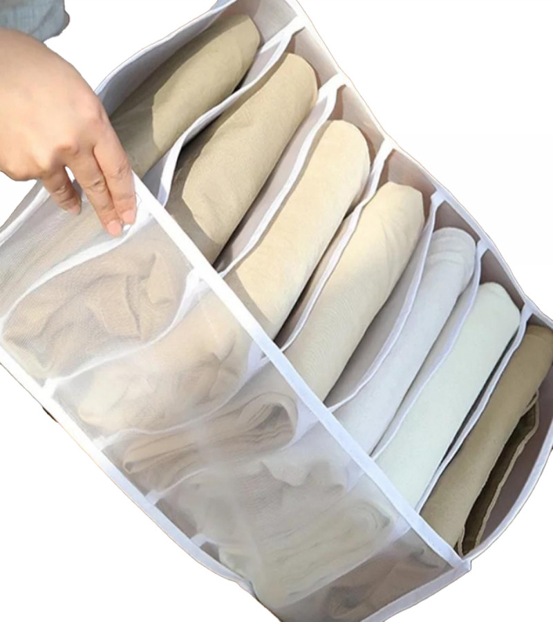 Storage Box with Compartments pants Organizer Drawers Divider Box Storage Box Cabinet Drawer Divider Portable Clothes Blanket