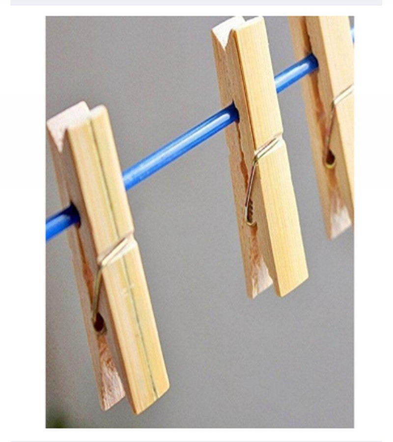 Wooden Clips Bamboo Cloth Pegs Set Of 20 Clips