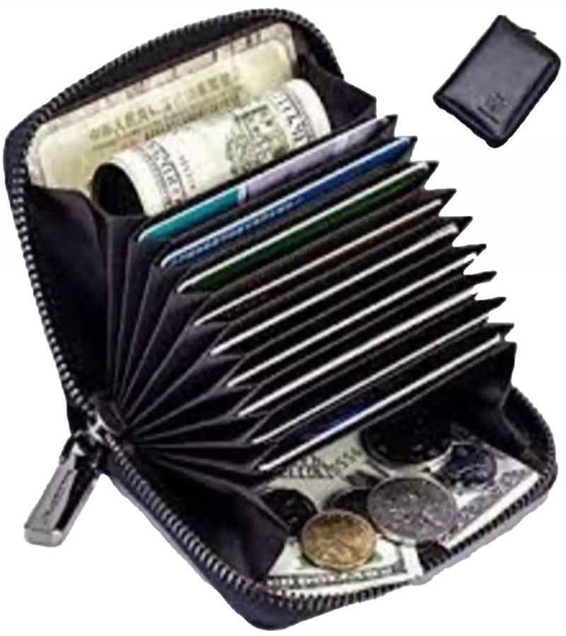 Zip card wallet Genuine Leather Minimalist Men's Purse Long Wallet For Men Bi Fold Simple Wallet Clasp Card Holder Wallet Small Wallet