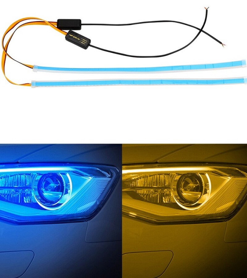 2 PCs Car DRL Flexible LED Light Strip