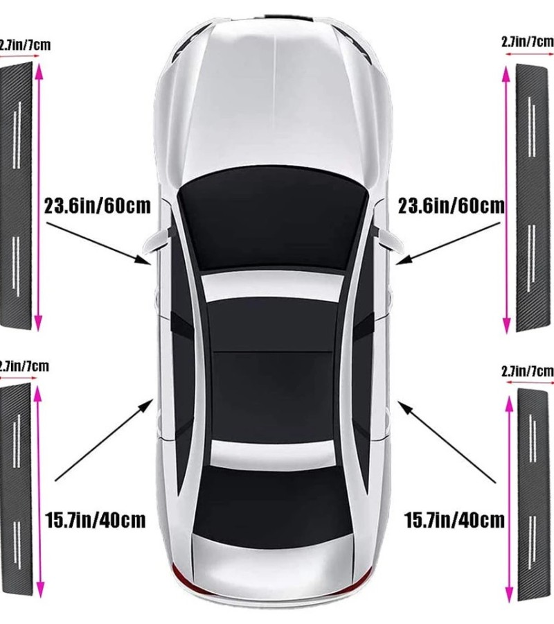4Pcs Car Door Carbon Fiber Anti Stepping Protection Stickers Suzuki