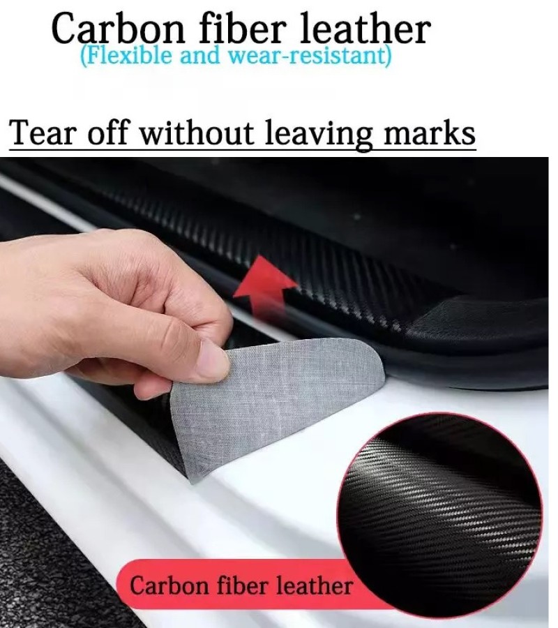 4Pcs Car Door Carbon Fiber Anti Stepping Protection Stickers Suzuki